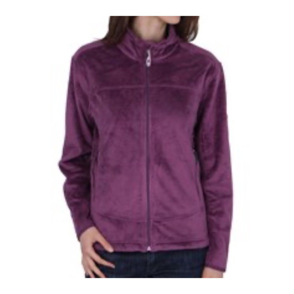 Mountain Hardwear Pyxis Jacket Womens L Plum Plush Fleece Zip Full Zip Pockets - Picture 1 of 11